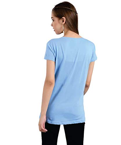 Image of KOTTY 2Pc Women's Printed T-Shirt (D-Red&SkyBlue,S)