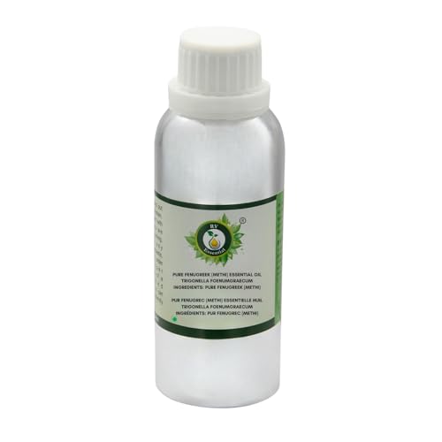 R V Essential Aceite esencial de fenogreco (Methi) puro 300ml (10oz)- Trigonella Foenumgraecum (100% puro y vapor natural destilado) Pure Fenugreek (Methi) Essential Oil