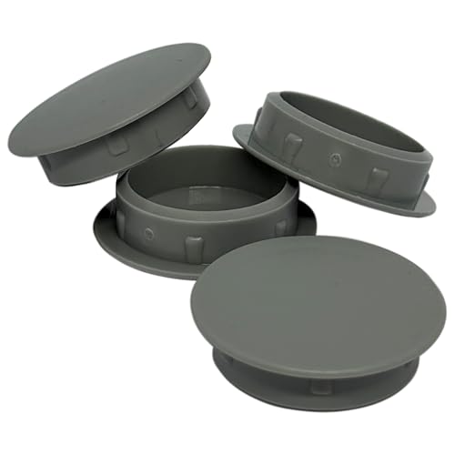 Image of (Pack of 20) Window Gray Plastic Hole Plugs 1.18 inch x 0.98 inch (30 x 25 mm), Drill Hole Cover Caps, Furniture Hole Plug, Screw Hole Plugs
