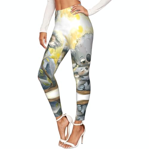 Leggings de compresión de koala para mujer y bebé