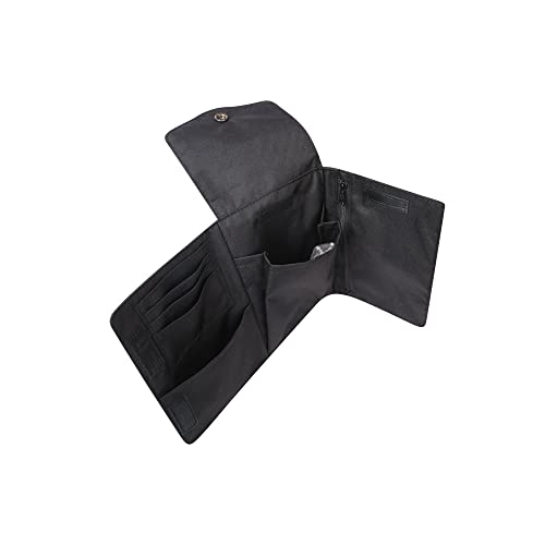 Kavu Jensen Bay Trifold Wallet Crossbody Rope Sling - Jet Black #TOP4