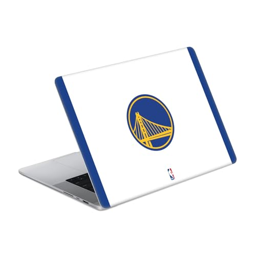 Autocollant NBA Golden State Warriors blanc pour MacBook Pro 16 au bureau