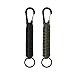 Porte Clés Corde Paracord, 2 Pièces Mousqueton Tressé pour Camping, Randonnée, Sac à Dos, Clés (Noir, Green)