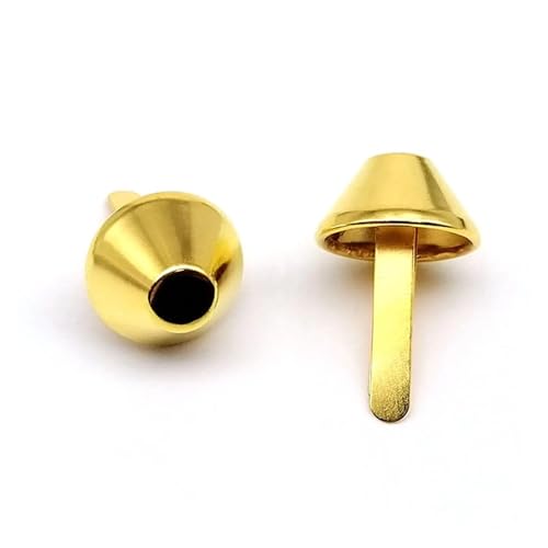 50 8/10/12/15mm 2{ sAXxbgX^bh XpCNX|bglC U[NtgobOnhobOzیDIYp(Golden,Head diameter 12mm)