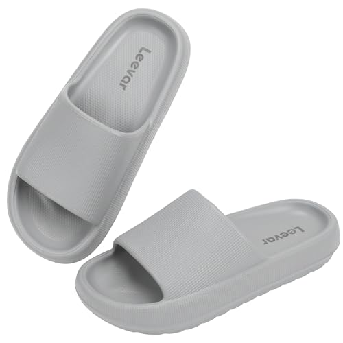 Image of Leevar Cloud Slides for Women and Men - Soft, Comfy, Relax Cloud Slippers, Thick Sole, Non-slip Slides for Men, Easy to Clean, Shower, Swimming, Beach, Indoor and Outdoor Slides for Men