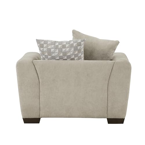 Sillón Plegable Chenille Marrón Claro miniatura 6