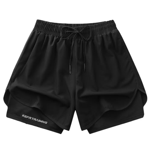 GUNLIRE Boy's 2 in 1 Athletic Active Shorts Quick Dry Running Workout Gym 3