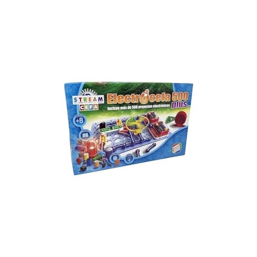 Cefa Toys - Electrocefa 500 Plus, Juego Educativo, Incluye 500 Circuitos y Proyectos de Electricidad, con Sonido, Bombillas y Alarmas, Apto para Niños a Partir de 8 Años