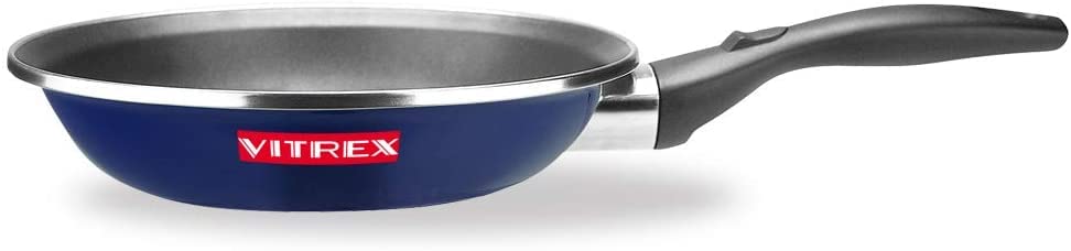 VITREX - Marseille sartén de 26 cm azul con antiadherente doble capa, acero vitrificado, apta...