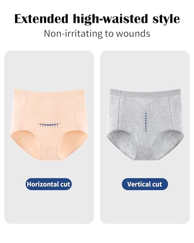 Envlon Womens Cotton Underwear High Waisted Panties Soft Stretch Full Coverage Postpartum Ladies Briefs Multi Pack