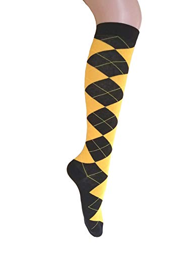 Image of Triple M Plus Elite Quality Soft Cotton Knee High Argyle /Houndstooth /plain Socks (regular size)
