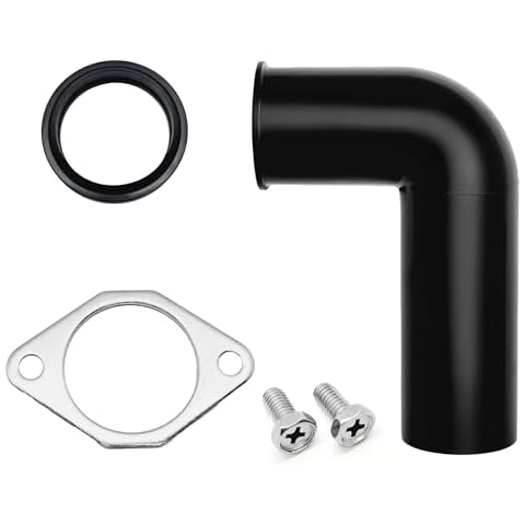 Mr. Scrappy Garbage Disposal Drain Elbow Replacement Kit - Includes 1.5" Elbow, Flange, Gasket, and Two Screws Cover
