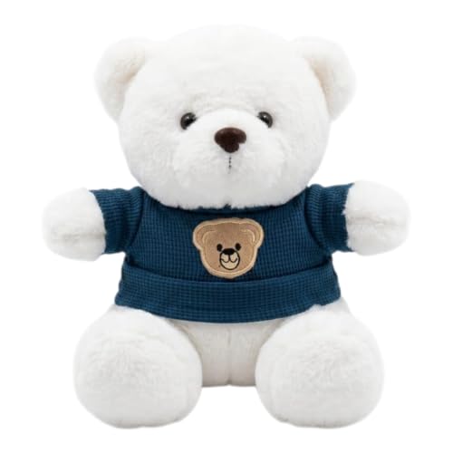 Image of Cute Teddy Bear Soft Toy Plush Stuffed Animal with Sweater for Kids Baby - Soft Huggable Teddy Doll for Cuddling, Birthday Gift & Home Decor 25CM