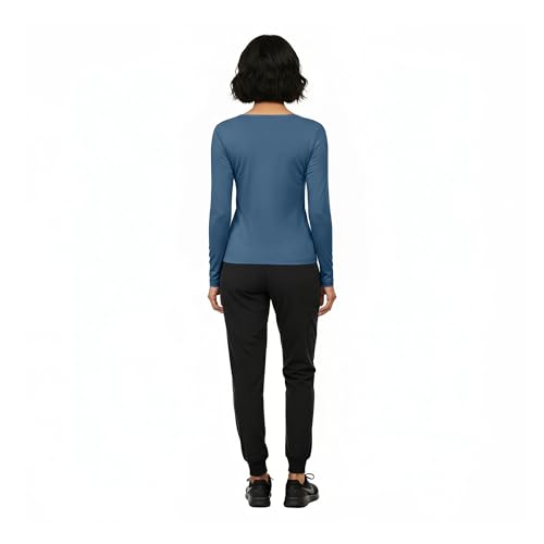 Image of Natural Uniforms Women's Long Sleeve Underscrub T-Shirt - Cotton Blend Scrub Base Layer for Nurses & Medical Professionals
