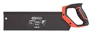KS Tools 907.2509 Rucksacksäge, 350 mm, 2 Schnittwinkel 12TPI, Griff aus 2 Materialien, weiß
