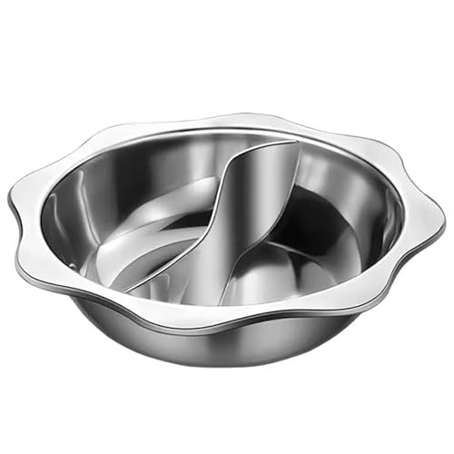 Restaurant Double Flavor Hot Pot, Double Flavor Hot Pot, Stainless Steel, Large Capacity, Induction Cooker Support, Lightweight Fall Design