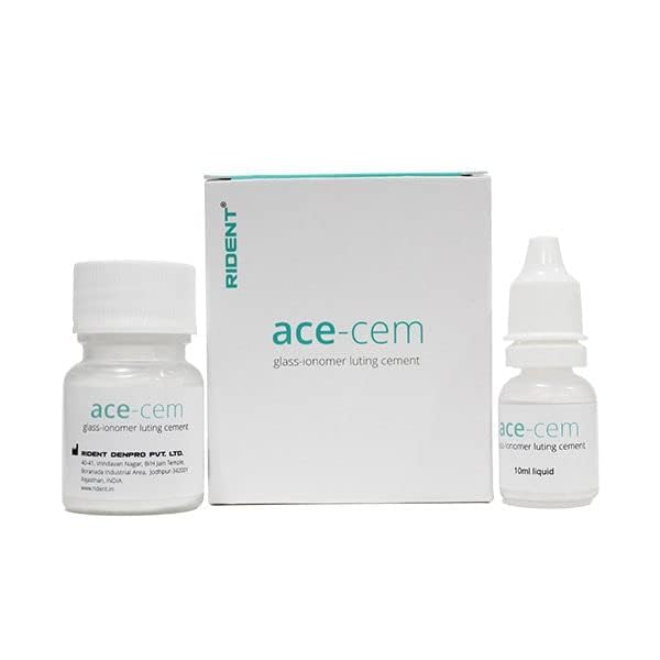 Ace-cem Glass Ionomer Luting Cement Kit with Liquid and Powder-image-13