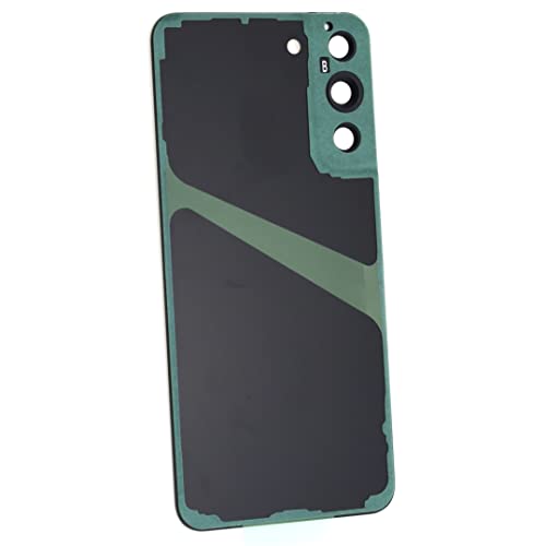 Black Acrylic Glass Back Panel Cover Replacement for Samsung Galaxy S22 Plus 5G S22+ 5G SM-S906B with Rear Camera's Frame and Glass Cover Pre Cut Adhesive and Installation Instruction Tool Kit