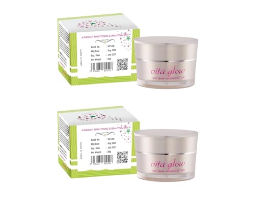 GTRYU Vita Glow Night Cream, Skin Whitening Formula for Face, (Pack Of 2 30 Gm)