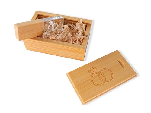 PENDRIVE 32 GB - Memoria USB 3.0 Premium - Pen Drive Madera - Memoria Externa Cristal - Pendrive Personalizado - USB Memoria Flash - Pincho USB Stick