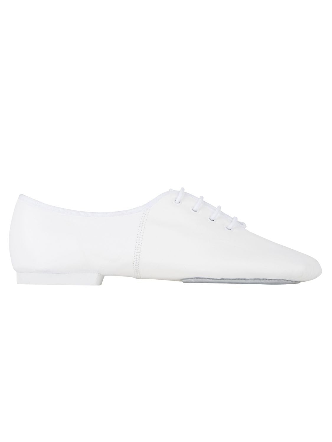 So Danca JZE09 Jazzschuh Gymnastik Schlupfschuh Leder mit Stretch, Geteilte Gummisohle, Weite M