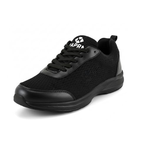 Image of Men's Solitrix Black Sports Running Shoes | Lightweight Breathable Mesh | Gym, Walking & Training