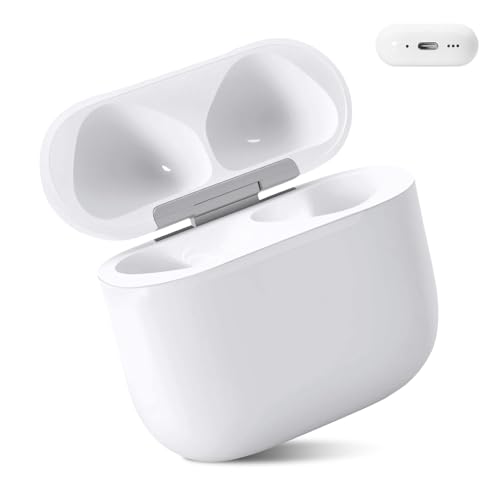 Lizoak USB-C充電ケース エアーポッズ4 交換用充電器 第4世代AirPodsとの互換性あり ペアリング機能付き ワイヤレス充電対応 イヤフォンなし Type-Cポート搭載 白色