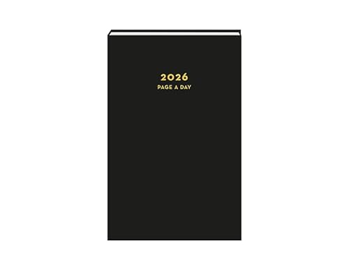 Invero 2026 Page A Day A5 Hardback Diary - Jan 2026 to Dec 2026 Planner Organizer Calendar with Hour Intervals & Worldwide Travel, Metric Information for Home, Teachers, Students or Parents