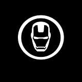 Gas Cap Mug Ironman Symbol NOK Decal Vinyl Sticker |Cars Trucks Vans Walls Laptop|White|4.0 x 4.0 in|NOK732