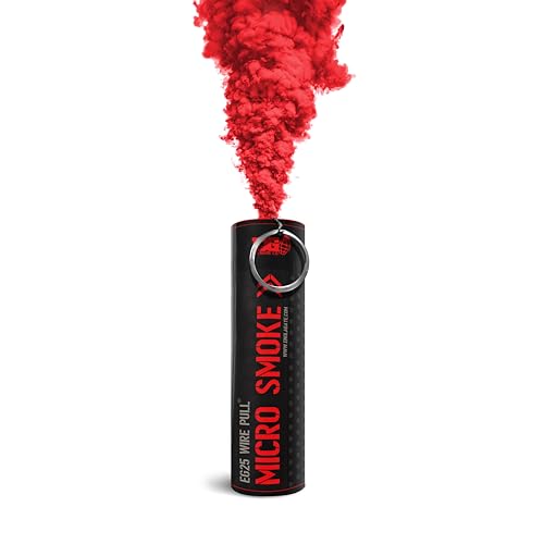 Enola Gaye EG25 Micro Smoke Grenade Wire Pull® Perfect for Weddings | Gender Reveal | Paintball | Football | Photography | Special Effects (Red)