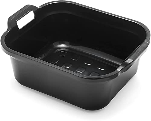 Addis Eco 100% Recycled Plastic Washing Up Bowl with Double Handle, 10 Litre, Eco Black