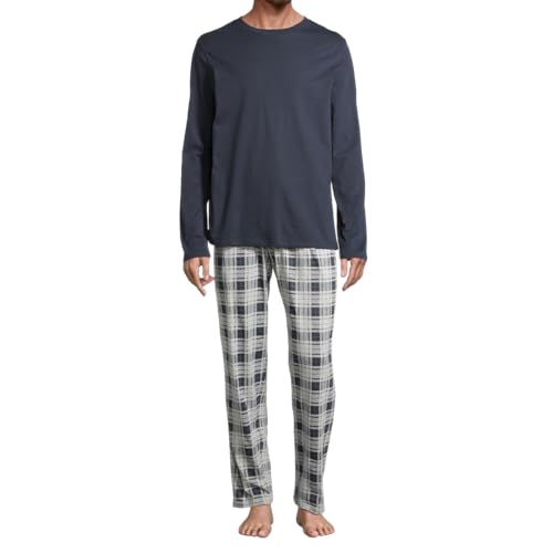 Preisvergleich Produktbild Schiesser - Night & Home - Schlafanzug (52 Grau kariert / blau)