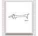 REDWPQ Picture Wall Art Poster Semplice Disegno a tratteggio Don Chisciotte Stampe Wall Art Immagini su Tela per Soggiorno Office Decor Decorazioni per la casa 30X45 cm Senza Cornice