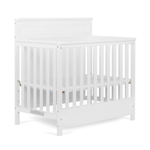 Dream On Me Harbor Full Panel 4-in-1 Convertible Mini Crib in White, Water-Based Paint Finish, JPMA Certified, 3-Position Mattress Height Setting, Made of Solid Pinewood - image 1