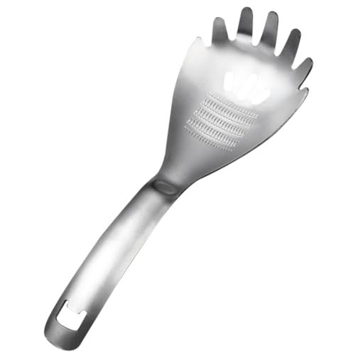 BAZEITFLOW 多機能ステンレス製キッチンオープナー付き漏勺 滑らかで清潔簡単 持ちやすいハンドルの麺 パスタ 卵 餃子対応調理器具