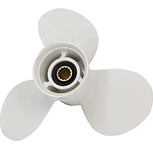 Image of 11 5 /8x11-G Boat Propeller for Yamaha - for Yamaha Outboard Engines T25 30hp 40hp 50hp 55HP 60hp Replace 69W-45947-00-00 663-45947-02-EL,13 Spline Tooth - Aluminum Outboard Propeller