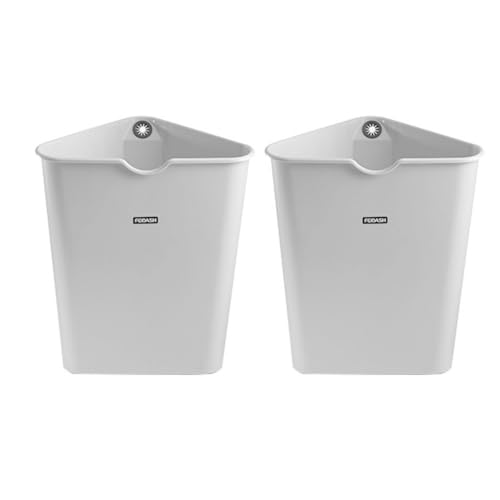 Set 2 Canecas triangulares ahorradoras de espacio 2.6 gal