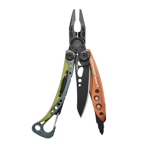 Leatherman Skeletool CX   Multiherramienta 7 en 1 Para Camping y Supervivencia, Acero Inoxidable, Made in USA, Aurora