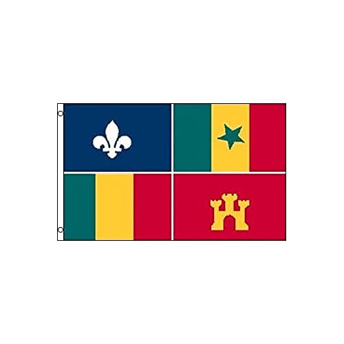 BANDIERA LOUISIANA CREOLO 150x90cm - BANDIERA STATO AMERICANO – USA - STATI UNITI 90 x 150 cm - AZ FLAG