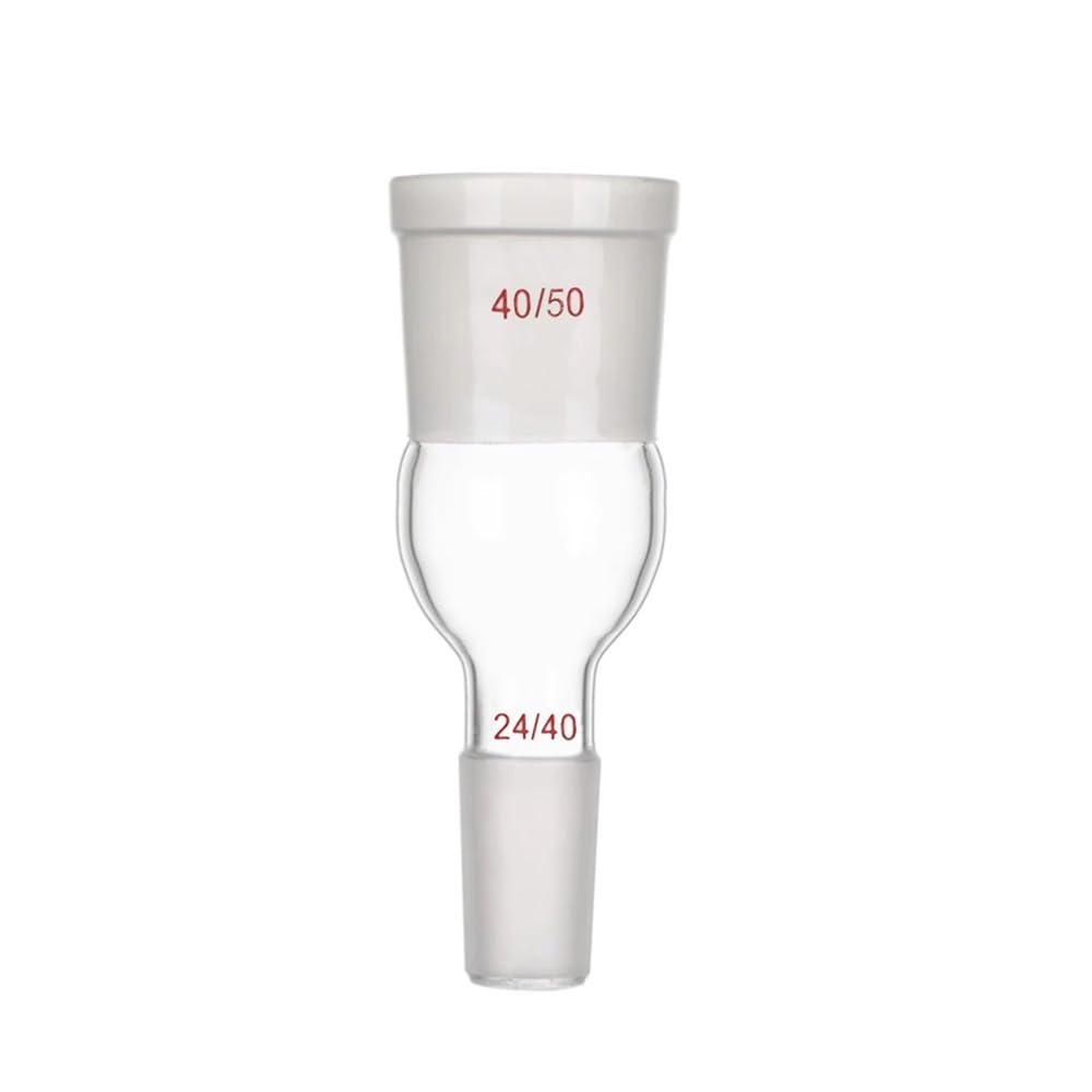 Adaptador de ampliación de vidrio de cono macho 24/40 y cono hembra 40/50 for cristalería de laboratorio