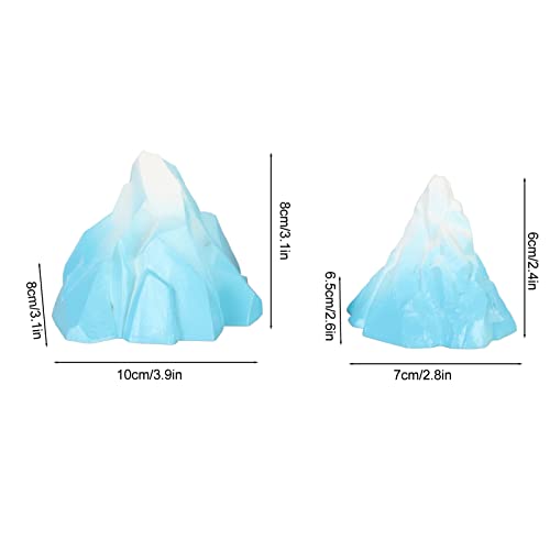 2 Peças Decoração de Iceberg de Aquário Simulação Paisagismo Inovador Ornamento de Iceberg Subaquáti