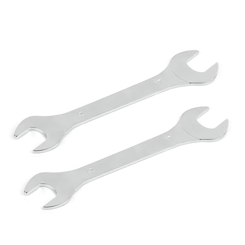 Aoktorkit 2 Pcs Double Open End Spanner,16mm x 17mm Chrome Vanadium Steel Wrench Super-Thin Open Ended Wrench Flat Spanner for Narrow Space,DIY,Pipeline,Repair Bicycle Repair and Home Maintance