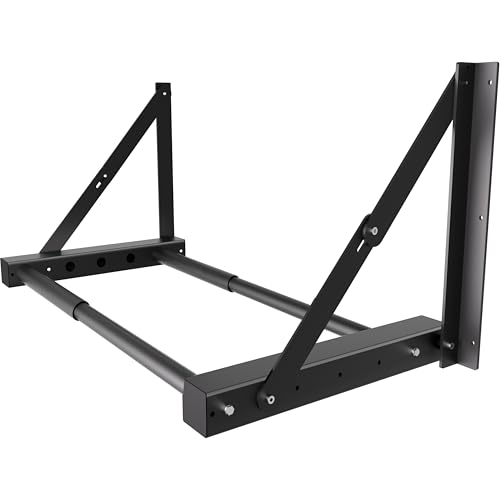 TRUSOON Wall-Mounted Folding Tire Rack for Garage - 24 to 48 Inches in Adjustable Tire Storage Rack with Heavy-Duty Steel - 600lb Capacity