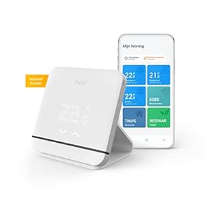 tado° Slimme Aircobediening V3+ met standaard, eenvoudige doe-het-zelf installatie, ontworpen in Duitsland