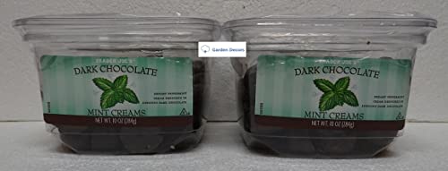 Trader Joe's Dark Chocolate Mint Creams 10oz 284g (Two Tubs)
