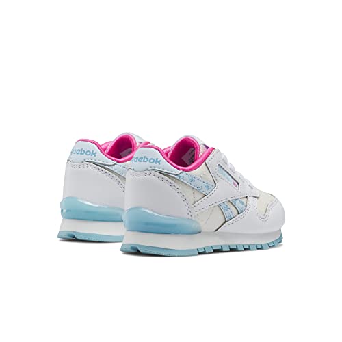 Reebok Girls Classic Leather Step N Flash Light Up Sneaker, White/Digital Blue, 1.5 Little Kid #TOP7