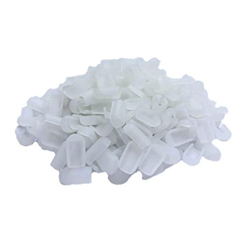 Image of Led 99 Lighting 200pcs Silicone neon Flex end of Cap Accessories 6mm for 6x12mm neon Signs use bar ,Wall Decoration, Garage,Home Decoration (Milk White), Transparent
