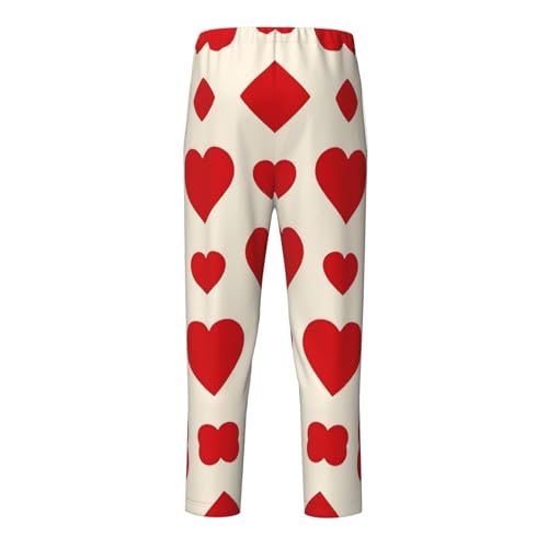 Pajama Pants Pajama Bottoms with Elastic Waistband Sleepwear Lounge Pants, Love Heart Print2