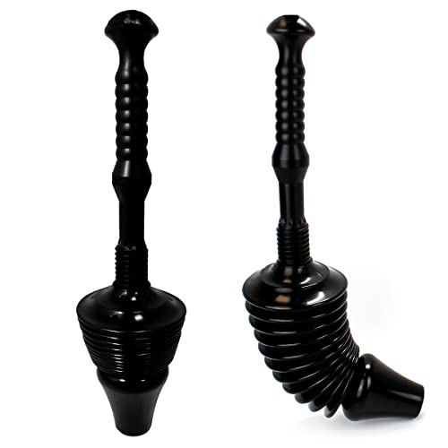 Toilet plunjer, krachtige WC plunjer Flexibele afvoer plunjer met sterke balg ontwerp, Toilet Unblocker Loodgieters Plunjer voor het deblokkeren van alle soorten Toiletten, Clear & Deblock Tough Drain Blockages - Afbeelding 7