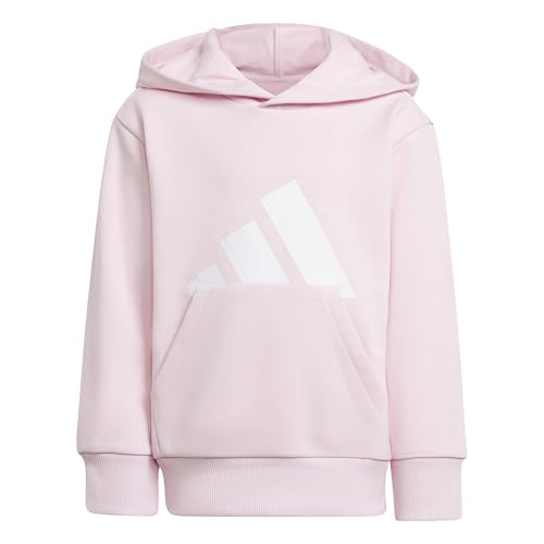 adidas Mixte Enfant Essentials BIG Logo Hoodie, Clear Pink/White, 5-6 Years adidas Mixte Enfant Essentials BIG Logo Hoodie, Clear Pink/White, 5-6 Years